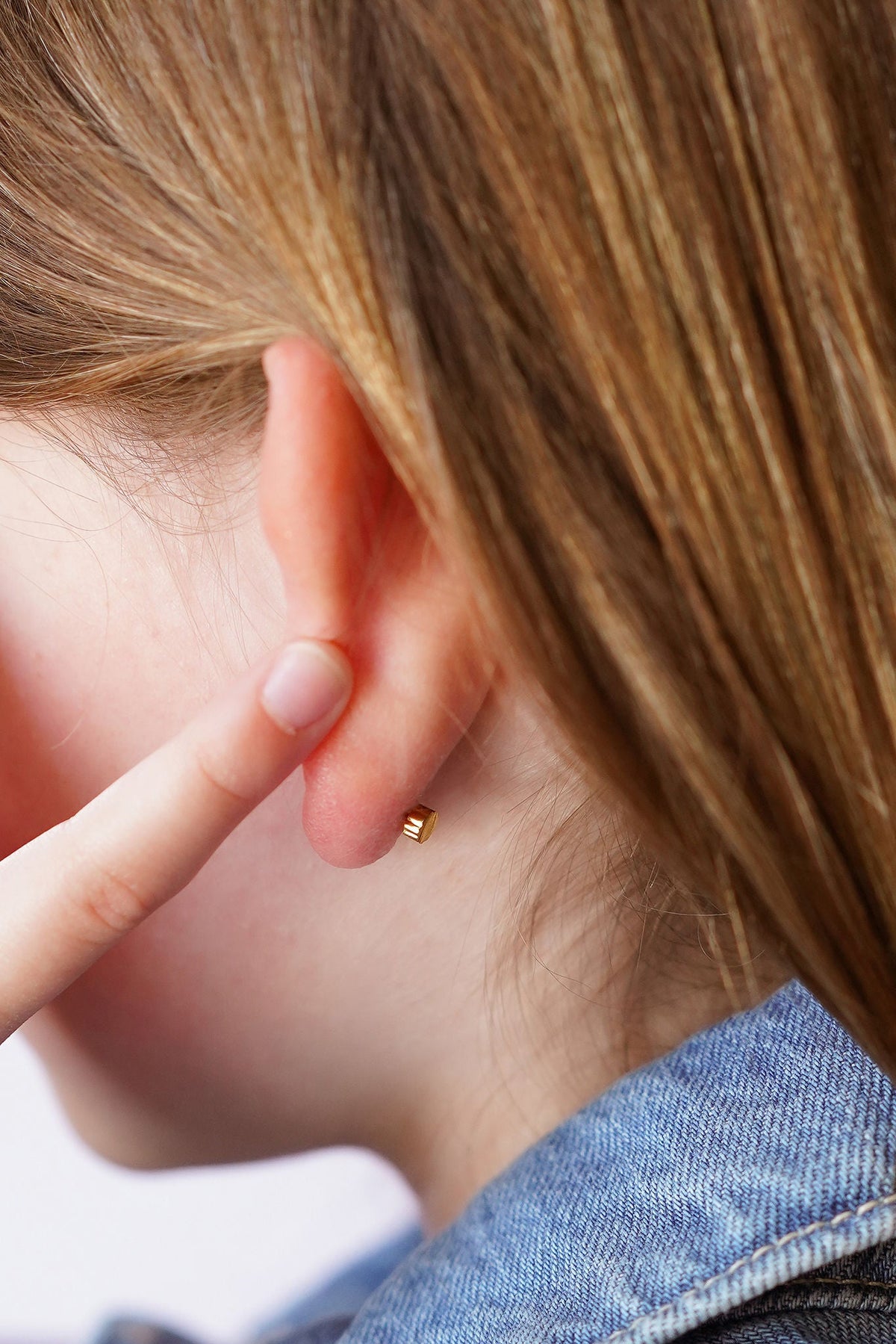 Gold Heart Studs