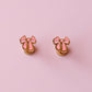Pink Bow Studs