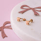 Pink Bow Studs