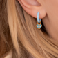 Checkered Blue Heart Charm